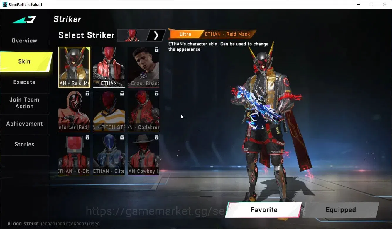 Blood Strike Accounts Collab Skin ASIA|Collab Enzo KRAKEN | 2 ULTRA Striker (ETHAN, E.M.T.) | LMT Origin-12 | 3 Legendary 4