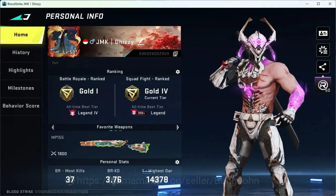 Blood Strike Accounts ASIA | EVO FAL-Evolved Draco | Limited MP155-Hotbl image 2