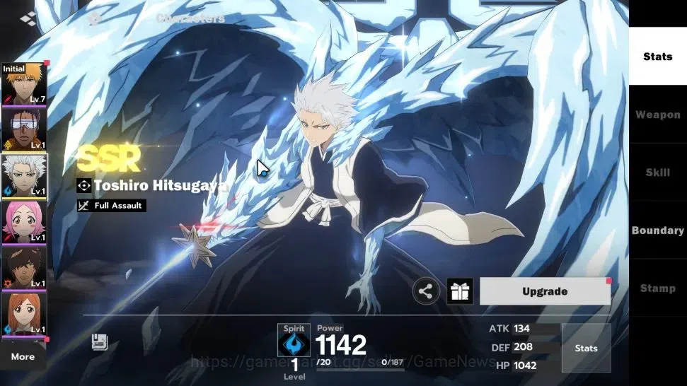 BLEACH: Soul Resonance Accounts Crunchyroll NA |Fresh Starter LV 3|2 SSR Toshiro H image 2