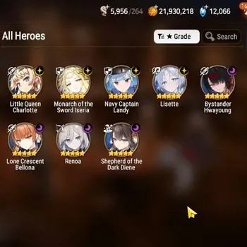 Epic Seven Accounts High-End GLOBAL UnVerif|NewEra|8 ML (Lisette,Sheperd,LC Bellona,Monarch)+Haru+Art,A Ludwig,Etc|75K
