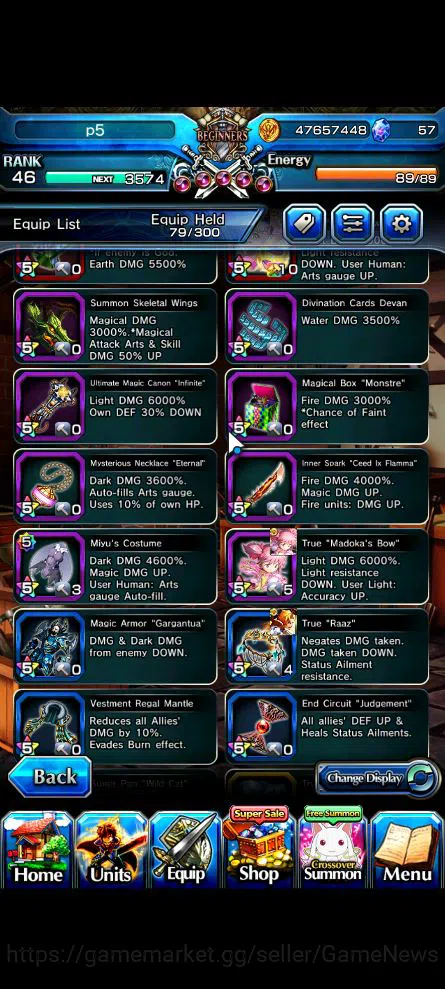 Grand Summoners Accounts Global|Rank 46|8 Ascend|Sayaka,MadokaTW,S MiyuTW,K image 11