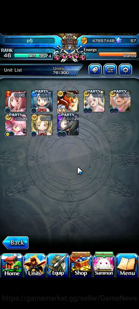 Grand Summoners Accounts Global|Rank 46|8 Ascend|Sayaka,MadokaTW,S MiyuTW,K image 4