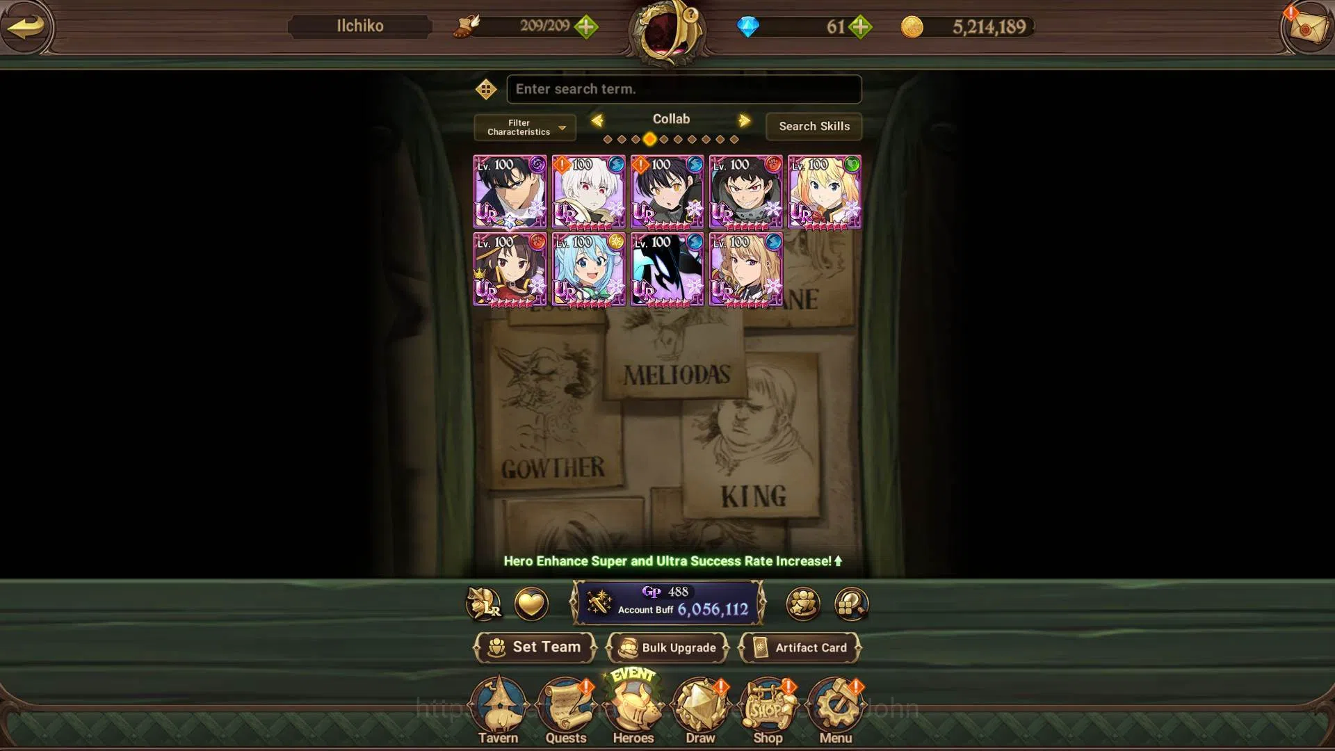 The Seven Deadly Sins: Grand Cross Accounts Midgame ASIA|6m CC|2LR Meliodas,Helbram|Many collab Aqua4/6|UR 8