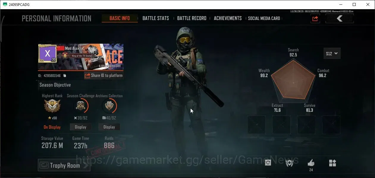 Arena Breakout Accounts MOBILE Lv 30|SV 207,6M|CV 192M|Many Set Skin|RS AK image 2