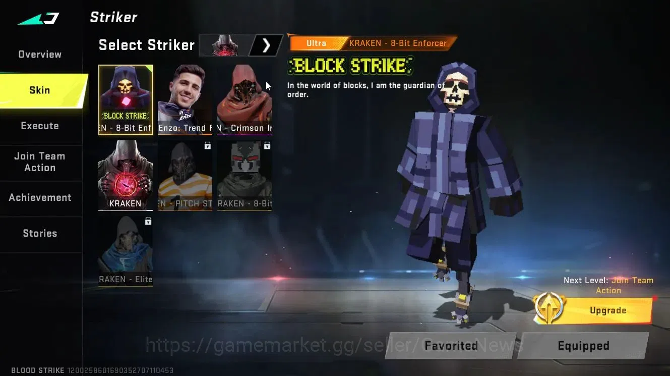 Blood Strike Accounts Collab Skin ASIA|ETERNAL ZERO-Odashadow,DEagle-Scorpius|ULTRA MELEE Sword-Voidedge,TALON 4