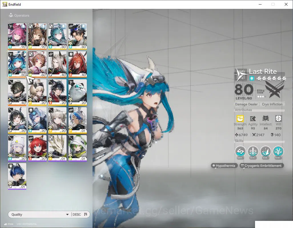 Arknights: Endfield Accounts ASIA|Lv53|SSR5(3Limit)+13(*6WP)|[Gilberta P1,Yvonn image 3