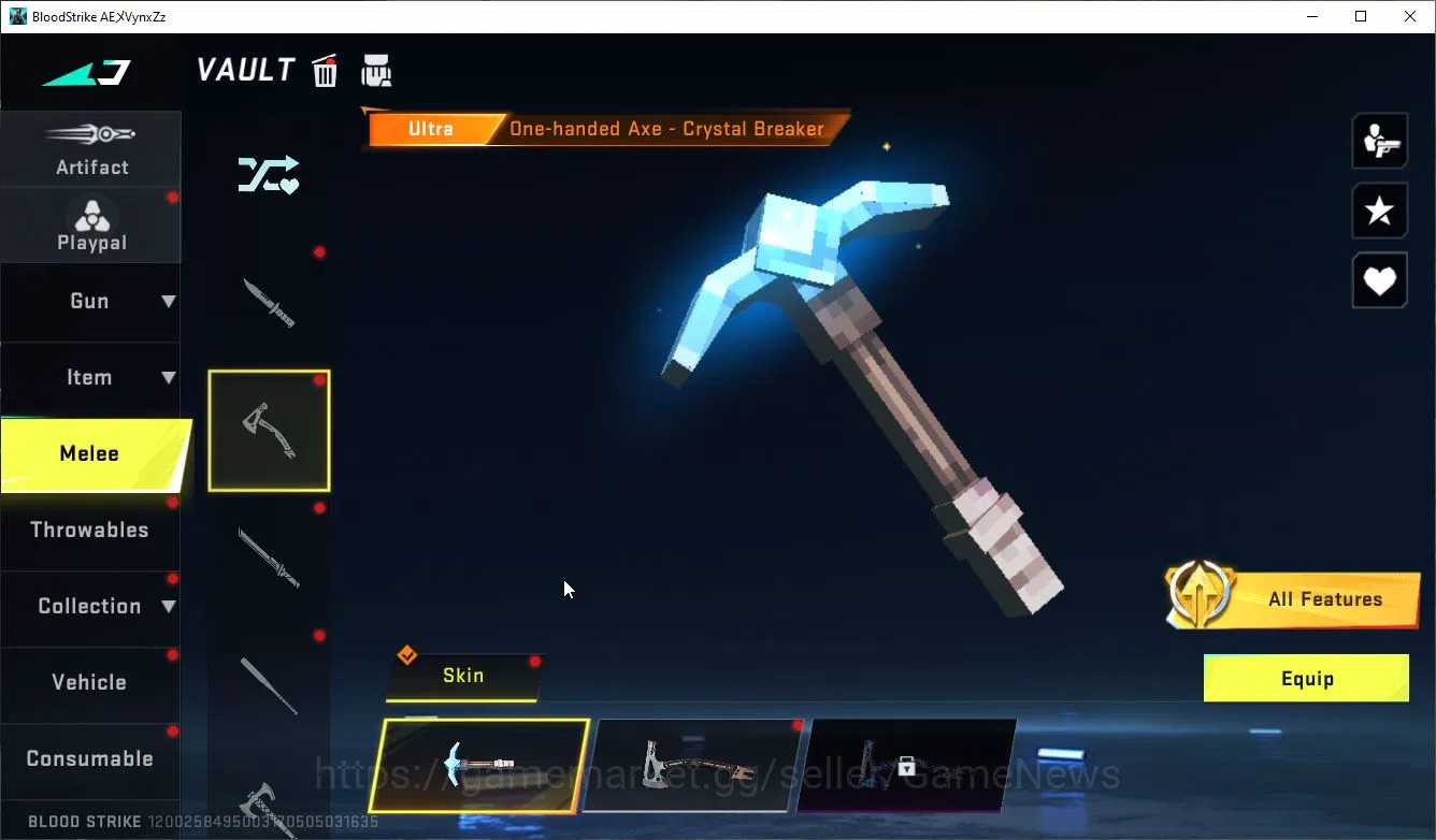 Blood Strike Accounts ASIA|MELE AXE-Crystal+Colab 7DS Karl98,QBZ95,BLEAC image 13