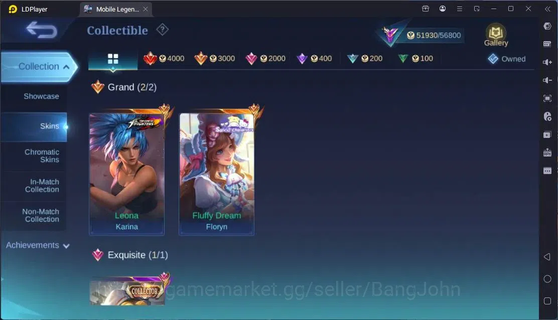 Mobile Legends: Bang Bang Accounts Collector Global |Hero117|Skin 220|Renowned|KOF Karina|Sanrio Floryn|CC Natalia|Meowkin 7
