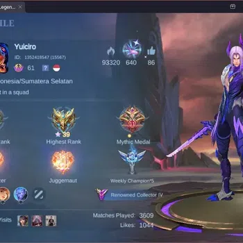 Mobile Legends: Bang Bang Accounts Collector Global |Hero117|Skin 220|Renowned|KOF Karina|Sanrio Floryn|CC Natalia|Meowkin
