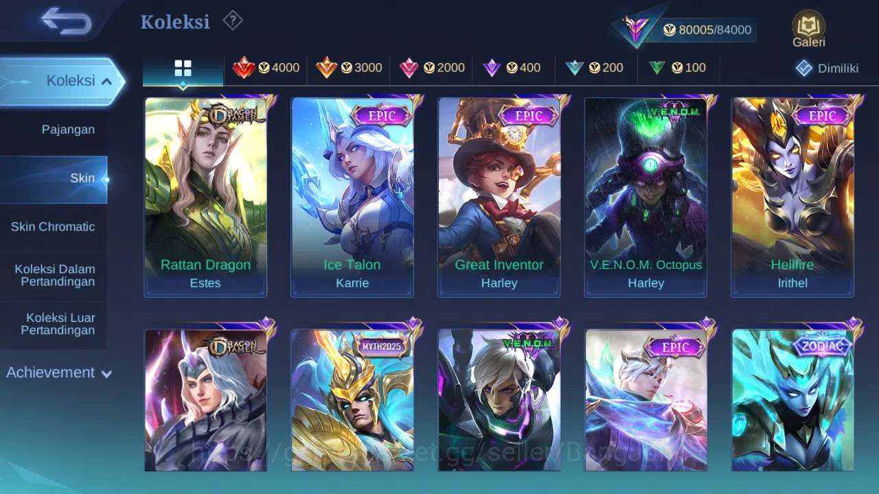 Mobile Legends: Bang Bang Accounts Hero 131 Skin 291 | Legend Gusion | Aspirant Layla image 9