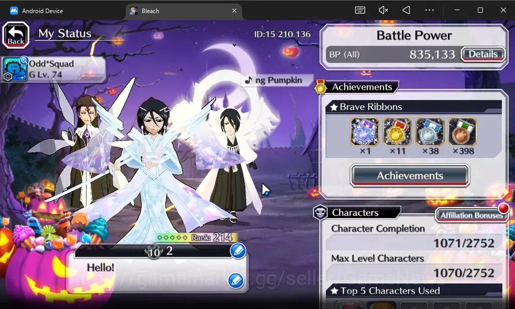 Bleach: Brave Souls Accounts [GLOBAL]50K Orb|Rukia 10th Anniv,TYBW26[Yukio,Riru image 2