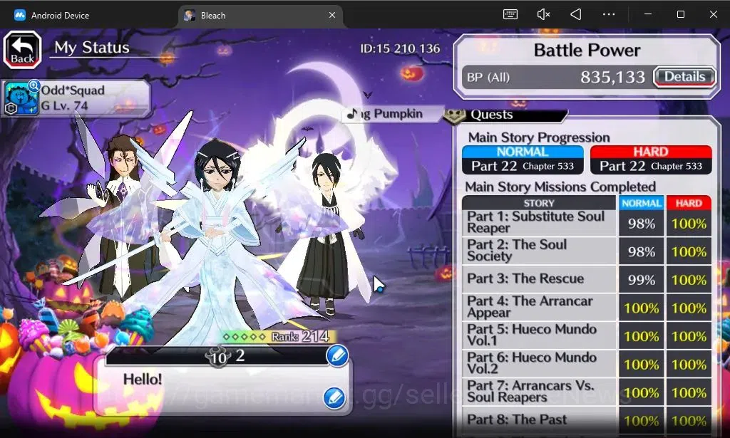 Bleach: Brave Souls Accounts [GLOBAL]50K Orb|Rukia 10th Anniv,TYBW26[Yukio,Riru image 4