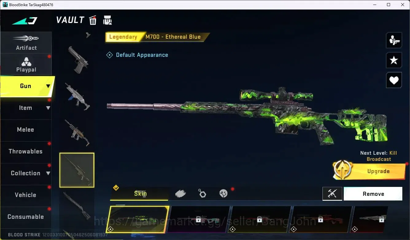 Blood Strike Accounts ASIA | Collab MCX - EVA-00 | 5 Legendary Gun | Col image 4