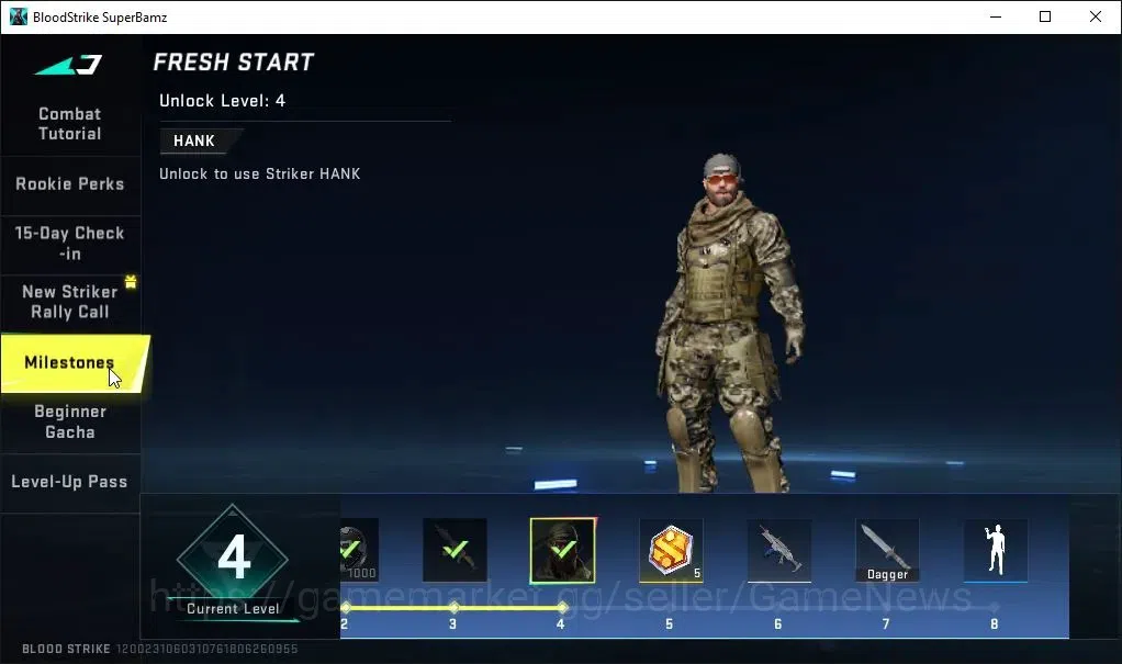 Blood Strike Accounts ASIA|Fresh Starter|Melee ULTRA Lightblade-Dark For image 7