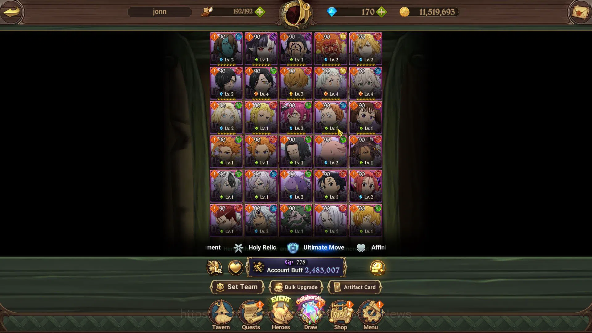 The Seven Deadly Sins: Grand Cross Accounts Asia|2,4 M CC|2 LR+8 UR+170 DM|Ludociel,Elizabeth, image 14