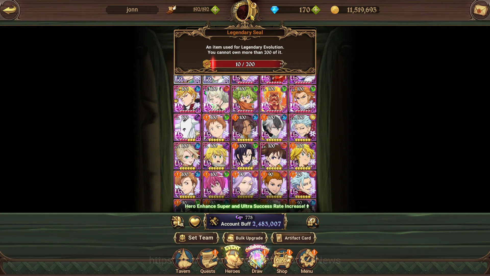 The Seven Deadly Sins: Grand Cross Accounts Asia|2,4 M CC|2 LR+8 UR+170 DM|Ludociel,Elizabeth, image 16