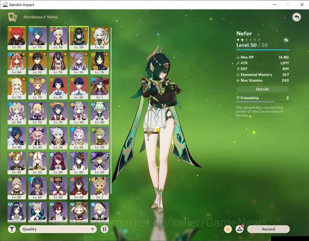 Genshin Impact Accounts ASIA|AR 53|5 Limited + 3(*5 Weapon)|Nefer,Nahida,N image 3