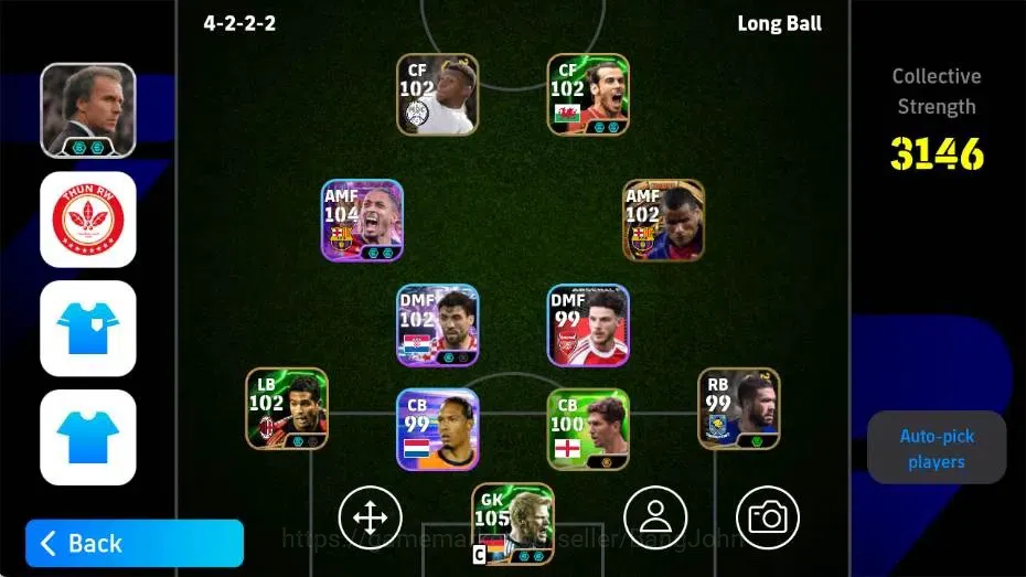 eFootball Accounts Legends & Iconic Players Mobile|PW 3146|Rivaldo BigT'01,Oliver Khan Epic,Gareth Bale Epic,Steven Gerrard 1