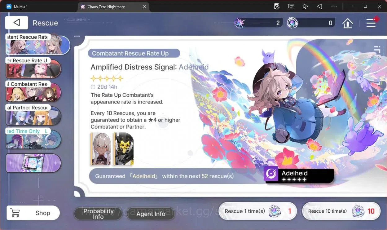 Chaos Zero Nightmare Accounts ASIA | Lv54 | 6 SSR | Heidemarie ME 2 | Selector O image 11