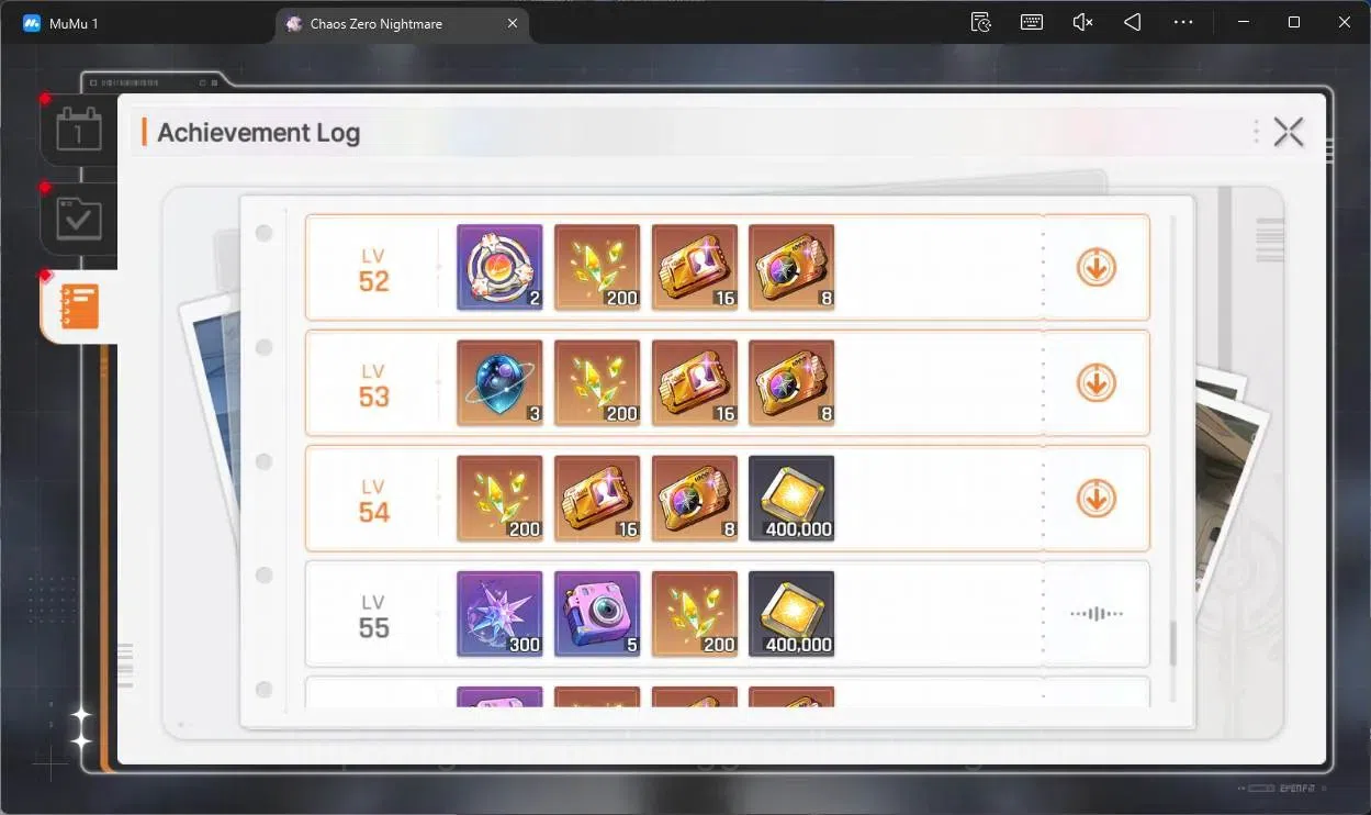 Chaos Zero Nightmare Accounts ASIA | Lv54 | 6 SSR | Heidemarie ME 2 | Selector O image 2