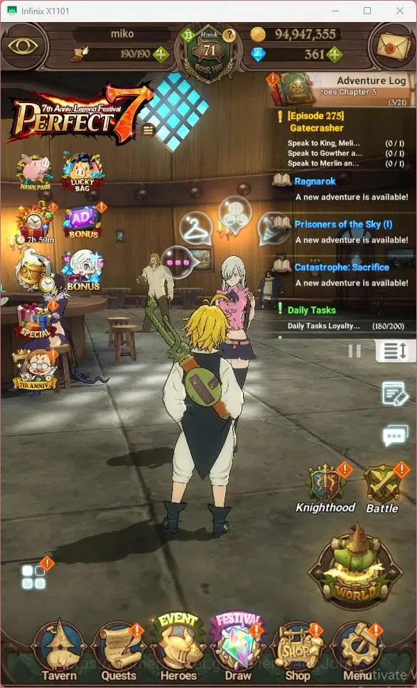 The Seven Deadly Sins: Grand Cross Accounts ASIA | 3.5M CC| DM 361| LR Mesis MAX| UR Menor 1/6 image 8