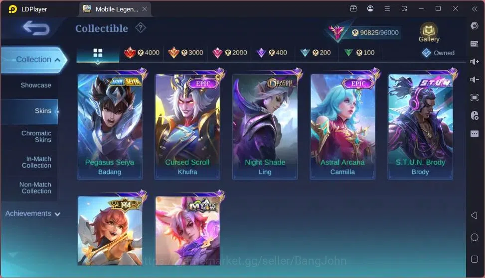 Mobile Legends: Bang Bang Accounts Global|Hero132|Skin305|Exalted|Collector Alpha|Pri image 6