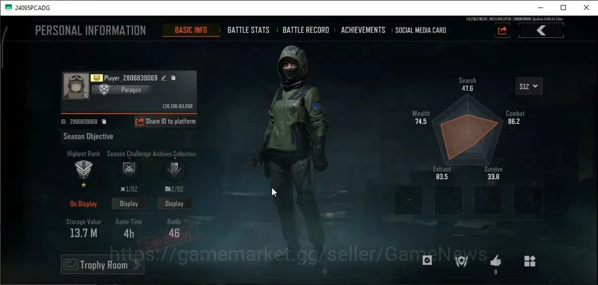 Arena Breakout Accounts High-End MOBILE Lv30|SV 13,7M|CV 13M|M4 Heavy,03 Heavy|KP MDR,Koi AK-12,Ceremoni.Groza,SS T03,Koi 2