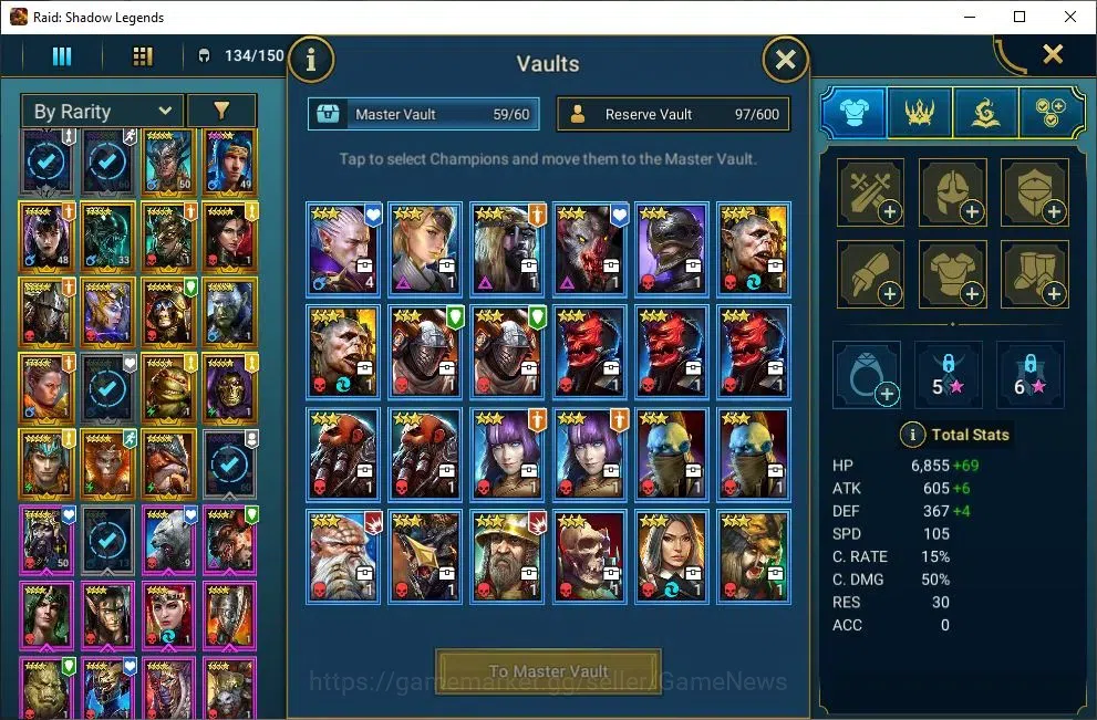Raid: Shadow Legends Accounts Mid-Game Lv29 582K Power|1 Mythic(Arachoa)+18 11