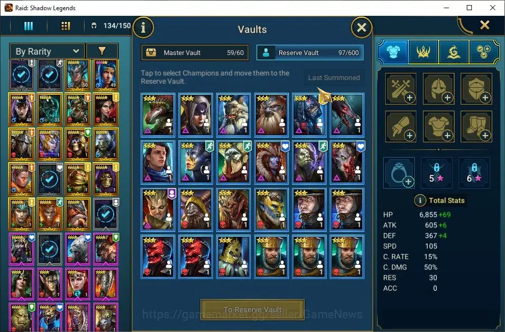 Raid: Shadow Legends Accounts Mid-Game Lv29 582K Power|1 Mythic(Arachoa)+18 12
