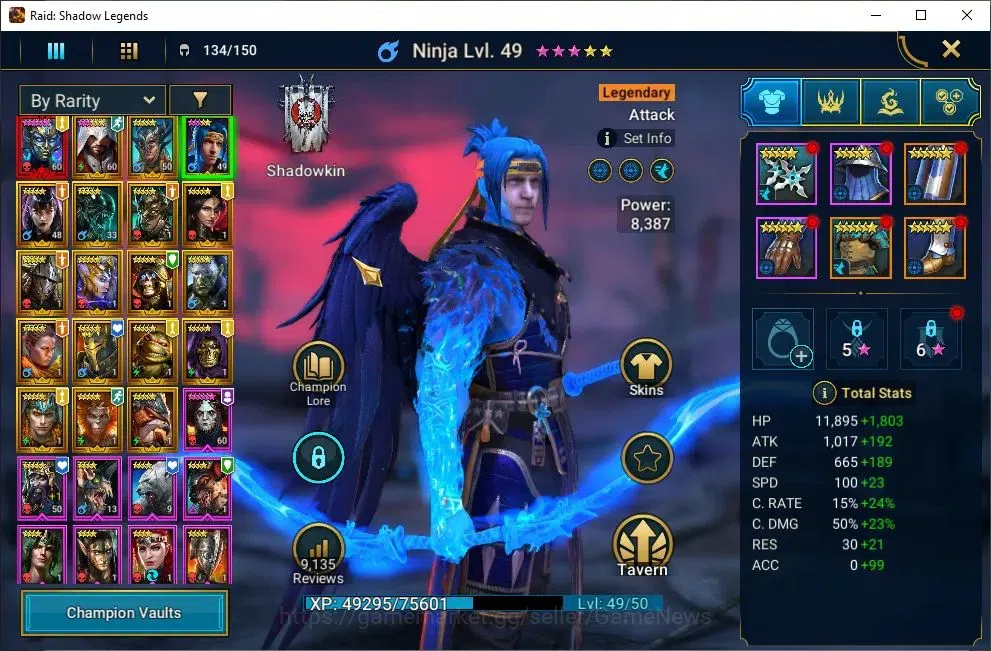Raid: Shadow Legends Accounts Mid-Game Lv29 582K Power|1 Mythic(Arachoa)+18 5