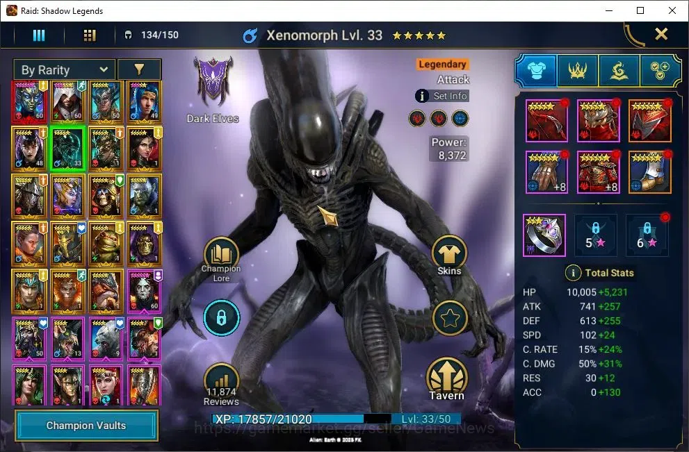 Raid: Shadow Legends Accounts Mid-Game Lv29 582K Power|1 Mythic(Arachoa)+18 6