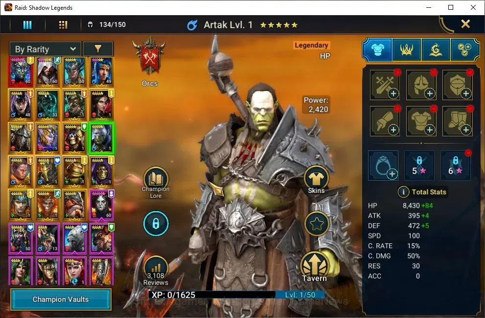 Raid: Shadow Legends Accounts Mid-Game Lv29 582K Power|1 Mythic(Arachoa)+18 8