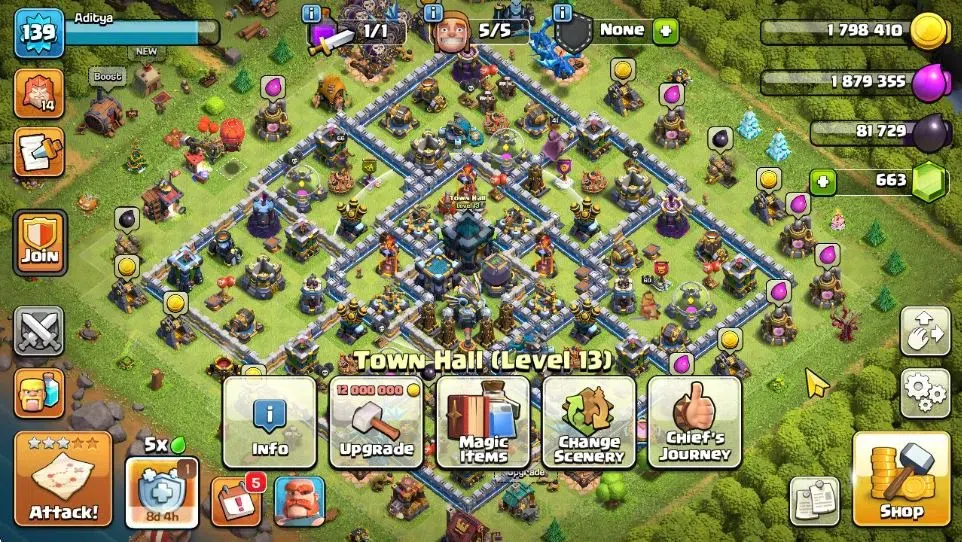 Clash of Clans Accounts Others TH 13-BH 9|LV 139|HH 7|BK 60,AQ 66,GW 41,MP 30,RC 14|BM 20,BC 15|663 Gem|CN OFF|Take 1