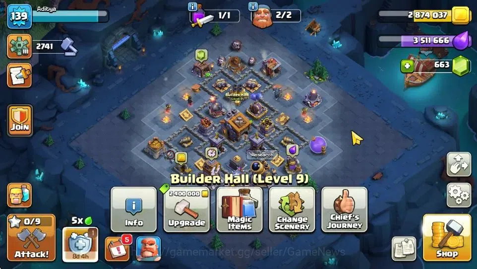 Clash of Clans Accounts Others TH 13-BH 9|LV 139|HH 7|BK 60,AQ 66,GW 41,MP 30,RC 14|BM 20,BC 15|663 Gem|CN OFF|Take 6