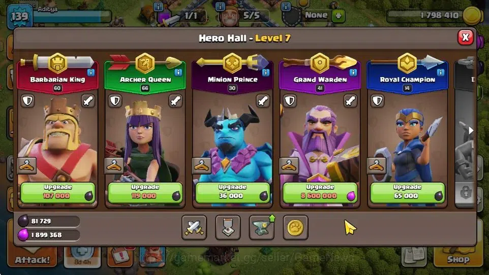 Clash of Clans Accounts Others TH 13-BH 9|LV 139|HH 7|BK 60,AQ 66,GW 41,MP 30,RC 14|BM 20,BC 15|663 Gem|CN OFF|Take 8