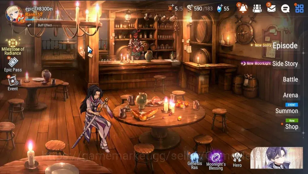 Epic Seven Accounts GLOBAL Unverif|NewEra|3 ML(Rhinna&Luciella,AYufine image 1