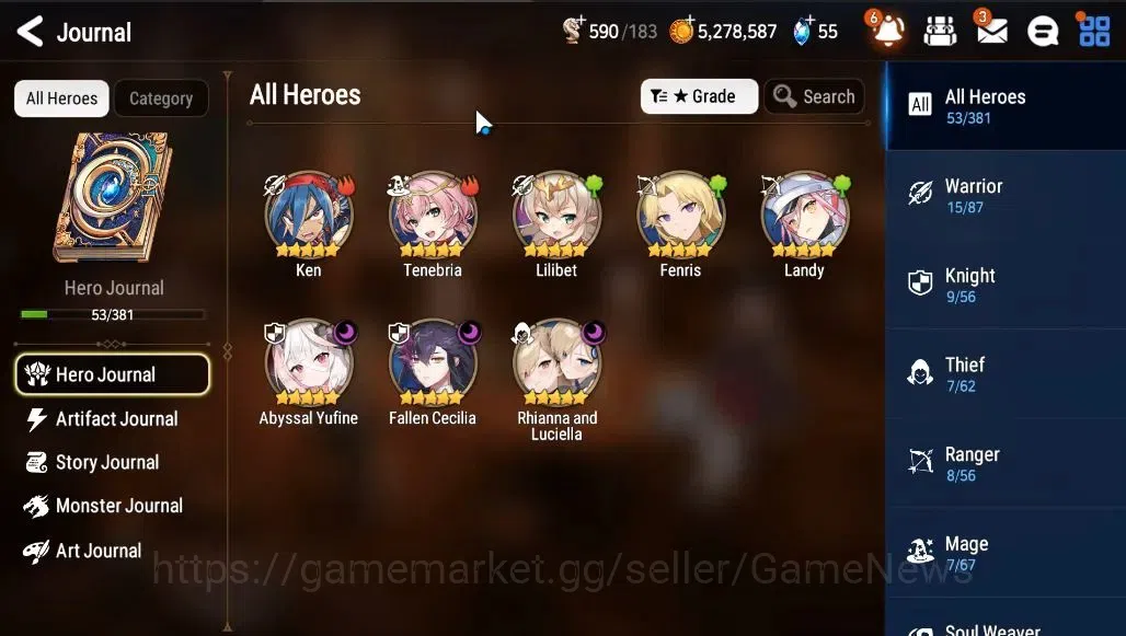 Epic Seven Accounts GLOBAL Unverif|NewEra|3 ML(Rhinna&Luciella,AYufine image 5