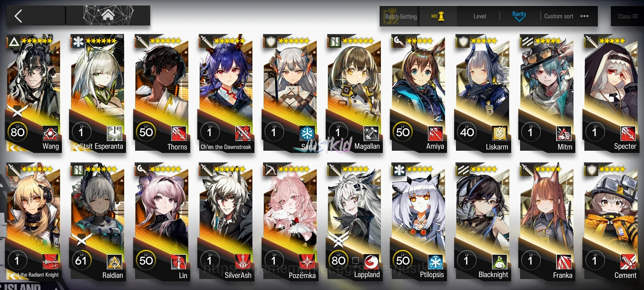 Arknights Accounts Starter ARKNIGHTS GLOBAL STARTER 11*6 , 3 LIMITED KALTSIT ALTER,WANG,NEARL ALTER , CHEN 1
