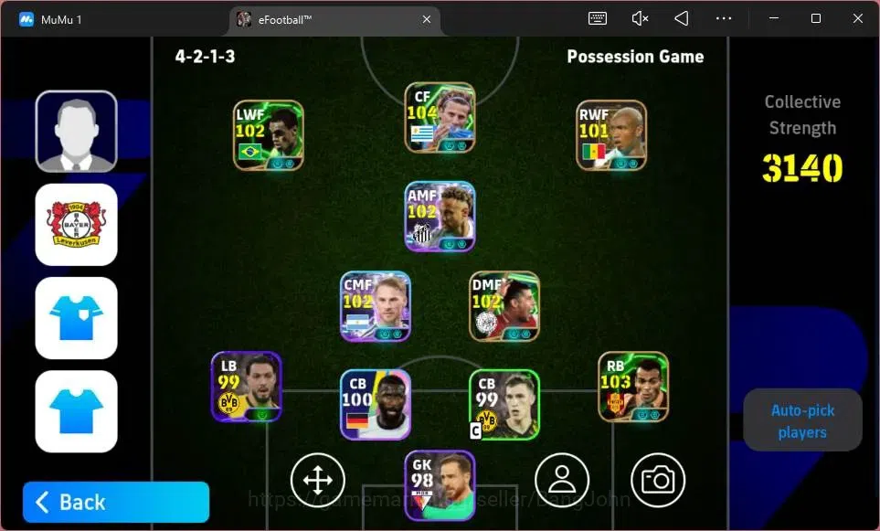 eFootball Accounts ANDROID|PW 3140|Epc Diego Forlan|Epc Cafu|SHW Mess image 2