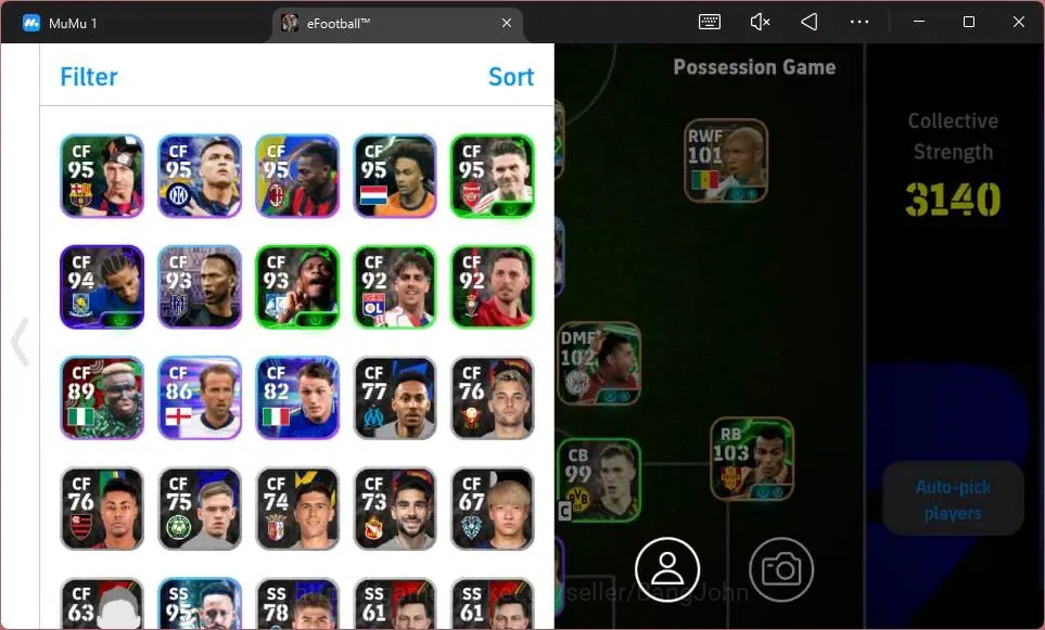eFootball Accounts ANDROID|PW 3140|Epc Diego Forlan|Epc Cafu|SHW Mess image 3