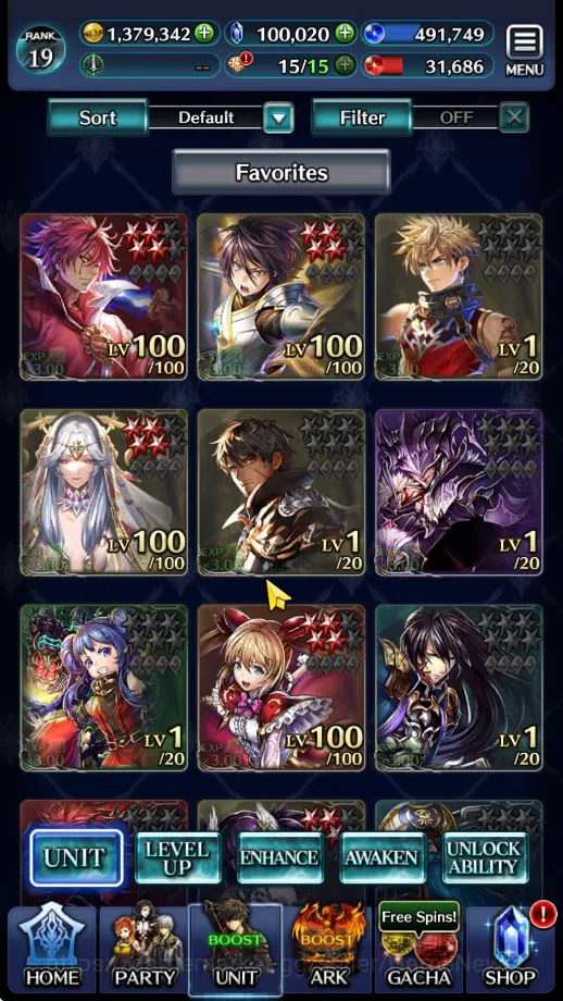 GLOBAL Rank 19|100K Cryst|Collab (Benimaru,Hinata)+TopTierUnit (G.Ilaha,Megius,Arkh,Gorm Cryst,etc) 15 SSR Ark|Code Only|LC1149 Last Cloudia Mid‑Game GLOBAL Rank 19|100K Cryst|Collab (Benimaru,Hinata) image 1