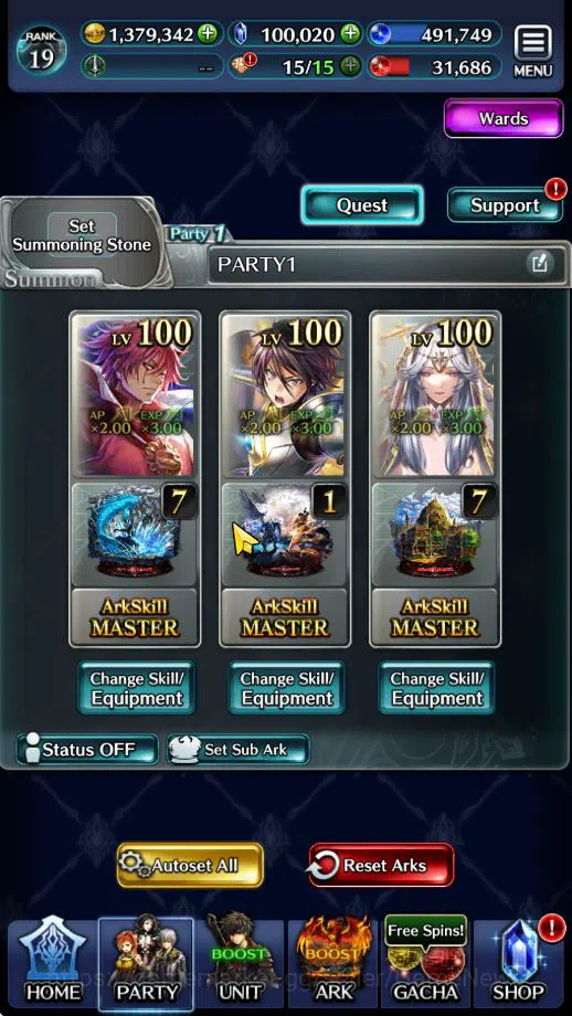 Last Cloudia Accounts Mid‑Game GLOBAL Rank 19|100K Cryst|Collab (Benimaru,Hinata)+TopTierUnit (G.Ilaha,Megius,Arkh,Gorm 5