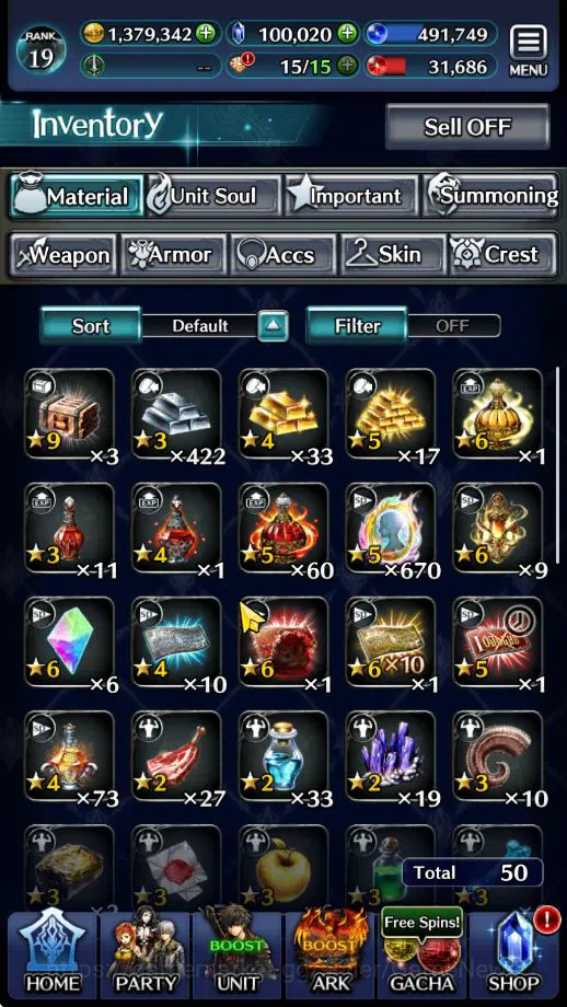 Last Cloudia Accounts Mid‑Game GLOBAL Rank 19|100K Cryst|Collab (Benimaru,Hinata)+TopTierUnit (G.Ilaha,Megius,Arkh,Gorm 8