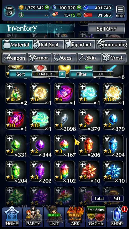 Last Cloudia Accounts Mid‑Game GLOBAL Rank 19|100K Cryst|Collab (Benimaru,Hinata)+TopTierUnit (G.Ilaha,Megius,Arkh,Gorm 9
