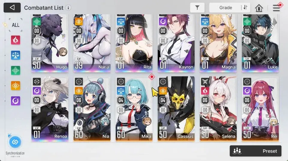 Chaos Zero Nightmare Accounts ASIA|Lv 55|19 4