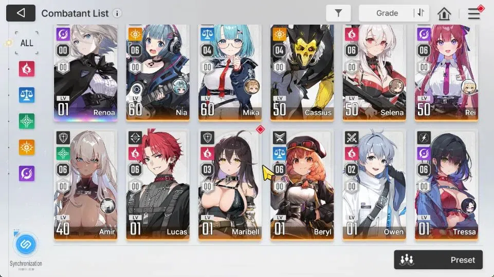 Chaos Zero Nightmare Accounts ASIA|Lv 55|19 5
