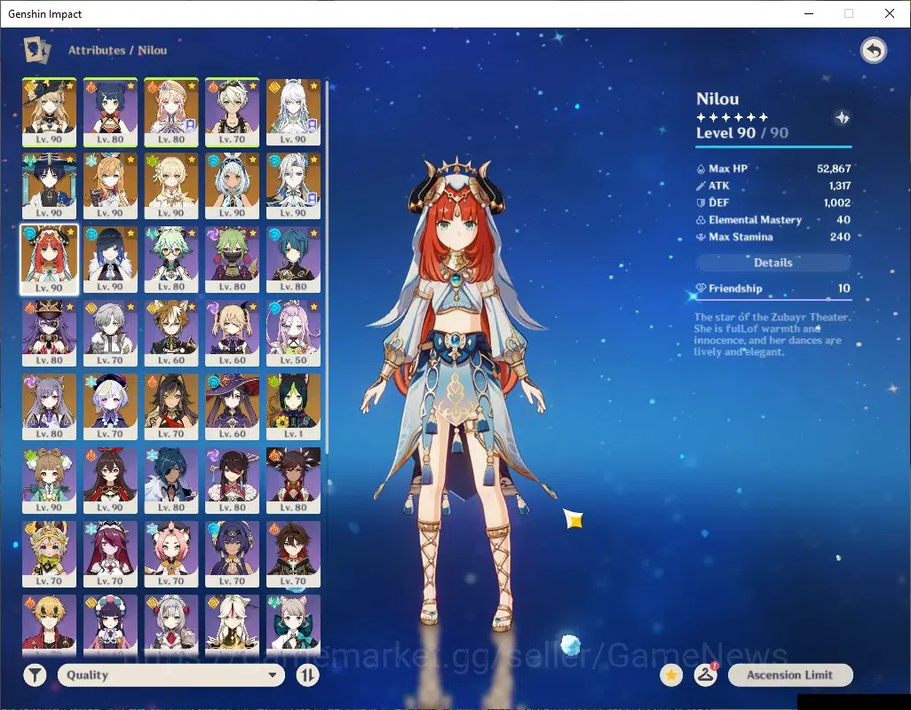 Genshin Impact Accounts ASIA|AR 58|9 Limited + 11(*5Weap)|[Zobai,Nilou]+Si image 10