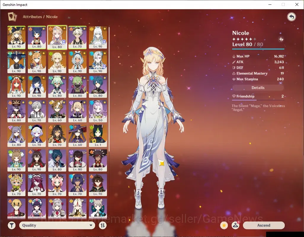 Genshin Impact Accounts ASIA|AR 58|9 Limited + 11(*5Weap)|[Zobai,Nilou]+Si image 4
