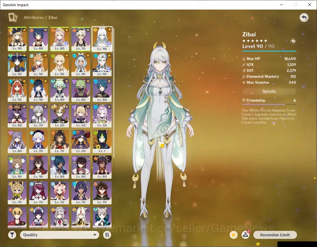 Genshin Impact Accounts ASIA|AR 58|9 Limited + 11(*5Weap)|[Zobai,Nilou]+Si image 5