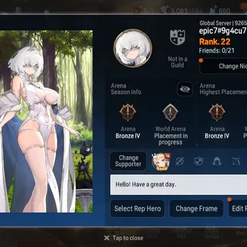 Epic Seven Accounts Starter Global Unverif |5 ML [Celine AstromancerElena Pavel Scales Lilibet]|SS 650|Stigma 11,5K|Log